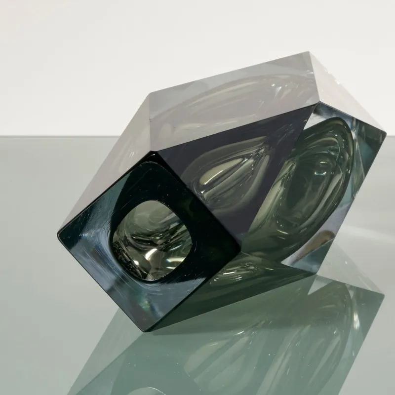 Hot Pamono Vintage Italian Geometric Murano Glass Vase, 1970s