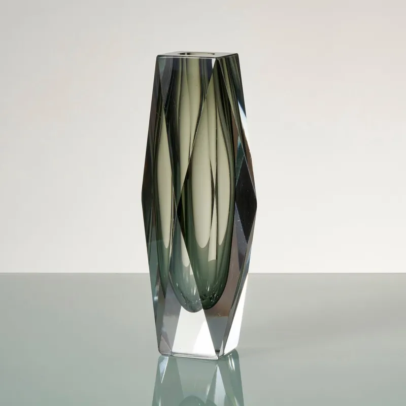 Hot Pamono Vintage Italian Geometric Murano Glass Vase, 1970s