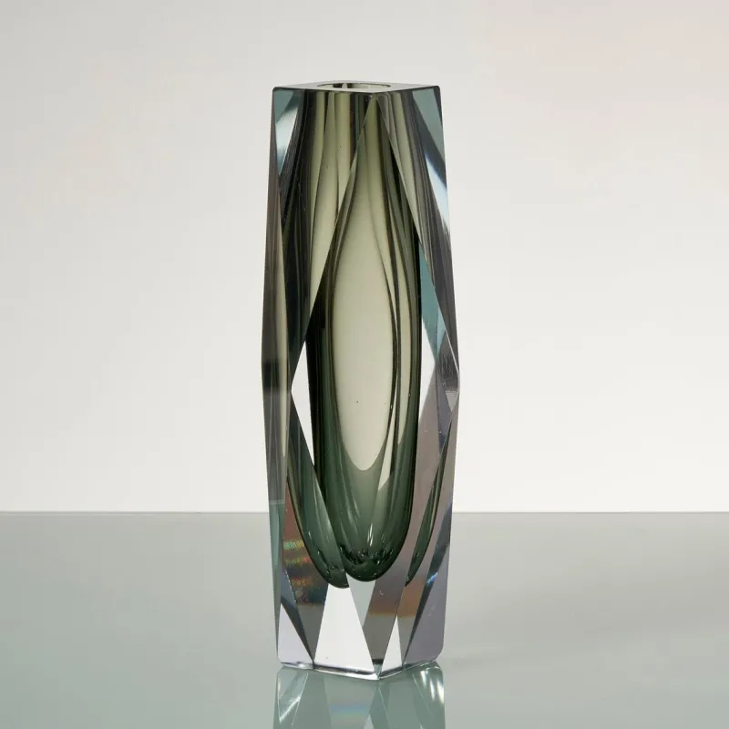 Hot Pamono Vintage Italian Geometric Murano Glass Vase, 1970s