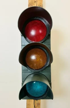 Pamono Vintage Italian Green Traffic Lights, 1980s><noscript><img width=