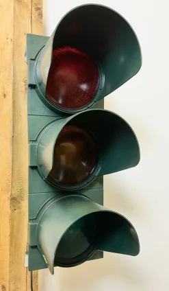 Pamono Vintage Italian Green Traffic Lights, 1980s><noscript><img width=