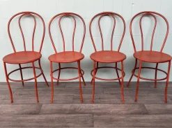 Pamono Vintage Italian Iron Garden Chairs, 1950s, Set of 4><noscript><img width=