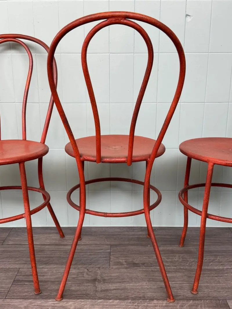 Pamono Vintage Italian Iron Garden Chairs, 1950s, Set of 4> Garden Seating