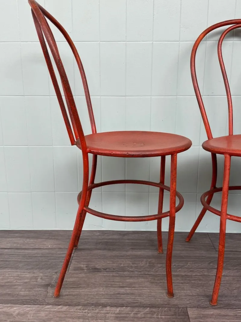 Pamono Vintage Italian Iron Garden Chairs, 1950s, Set of 4> Garden Seating