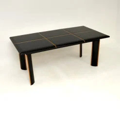 Pamono Vintage Italian Lacquered Dining Table and Chairs attributed to Pierre Cardin for Roche Bobois, 1970s, Set of 7