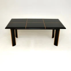 Pamono Vintage Italian Lacquered Dining Table and Chairs attributed to Pierre Cardin for Roche Bobois, 1970s, Set of 7