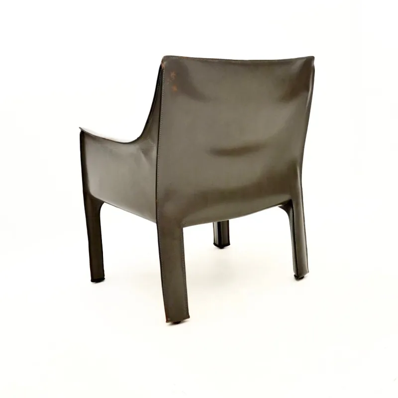 Discount Pamono Vintage Italian Leather CAB Armchair attributed to Mario Bellini for Cassina, 1970s