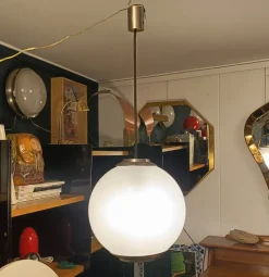 Pamono Vintage Italian LS2 Pendant by Luigi Caccia Dominioni for Azucena, 1950s><noscript><img width=