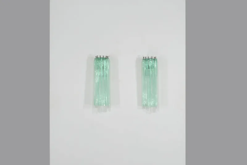 New Pamono Vintage Italian Murano Glass Wall Sconces, 1960s, Set of 2
