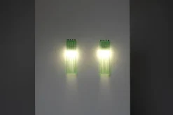 New Pamono Vintage Italian Murano Glass Wall Sconces, 1960s, Set of 2