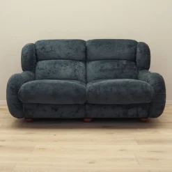 Pamono Vintage Italian Navy Blue Velour Sofa, 1970s> Couches & Sofas