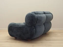 Pamono Vintage Italian Navy Blue Velour Sofa, 1970s><noscript><img width=
