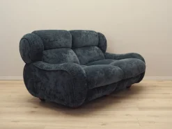 Pamono Vintage Italian Navy Blue Velour Sofa, 1970s><noscript><img width=