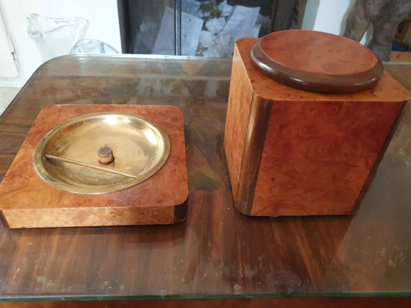 Pamono Vintage Italian Pipe Smoking Set from Savinelli, 1960s, Set of 2> Dinnerware Accessories