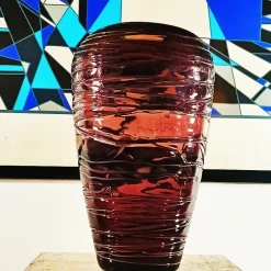 Pamono Vintage Italian Purple Vase in Murano Glass, 1970s><noscript><img width=