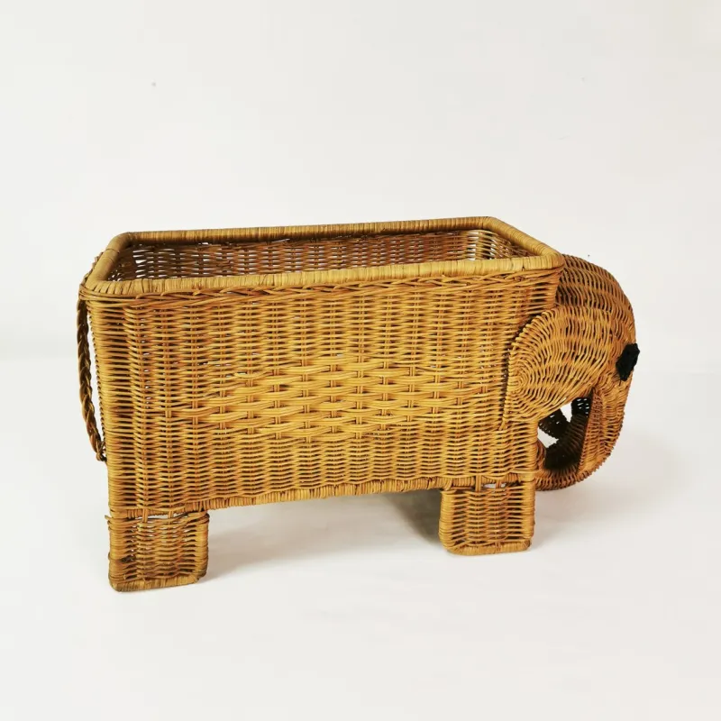 Best Pamono Vintage Italian Rattan Newspaper Rack, 1970s