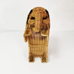 Best Pamono Vintage Italian Rattan Newspaper Rack, 1970s