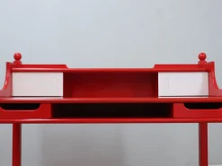 Outlet Pamono Vintage Italian Rustic Red Lacquered Writing Desk, 1960s
