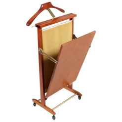 Pamono Vintage Italian Servomuto Valet Trouser Press in Walnut by Fratelli Reguitti> Racks, Hooks & Valets