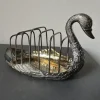 Discount Pamono Vintage Italian Silver-Plated Swan Toast Rack, 1970s