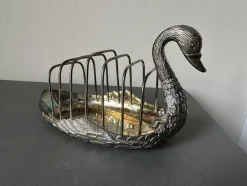 Discount Pamono Vintage Italian Silver-Plated Swan Toast Rack, 1970s