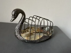 Discount Pamono Vintage Italian Silver-Plated Swan Toast Rack, 1970s