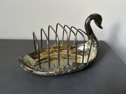 Discount Pamono Vintage Italian Silver-Plated Swan Toast Rack, 1970s