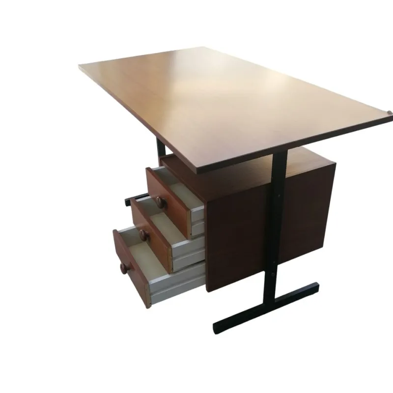 New Pamono Vintage Italian Teak Desk, 1970s