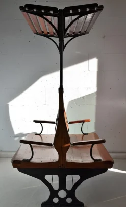 Pamono Vintage Italian Train Bench, 1920s> Benches
