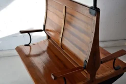 Pamono Vintage Italian Train Bench, 1920s><noscript><img width=