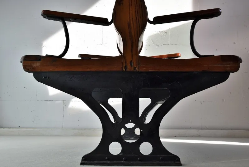 Pamono Vintage Italian Train Bench, 1920s> Benches