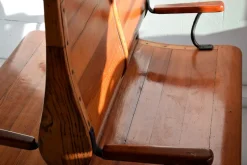 Pamono Vintage Italian Train Bench, 1920s><noscript><img width=