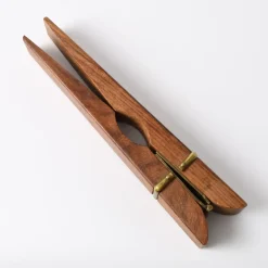 Pamono Vintage Italian Walnut and Brass Nutcracker, 1970s><noscript><img width=