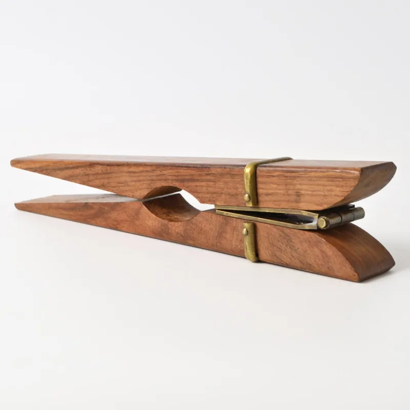 Pamono Vintage Italian Walnut and Brass Nutcracker, 1970s> Cutlery & Serving Utensils