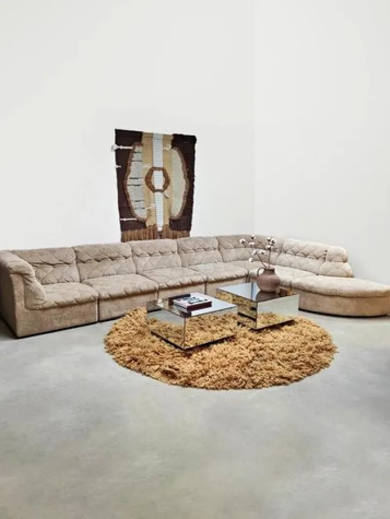Online Pamono Vintage Ivory Beige Modular Sofa from Laauser, 1970s, Set of 7