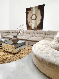 Online Pamono Vintage Ivory Beige Modular Sofa from Laauser, 1970s, Set of 7
