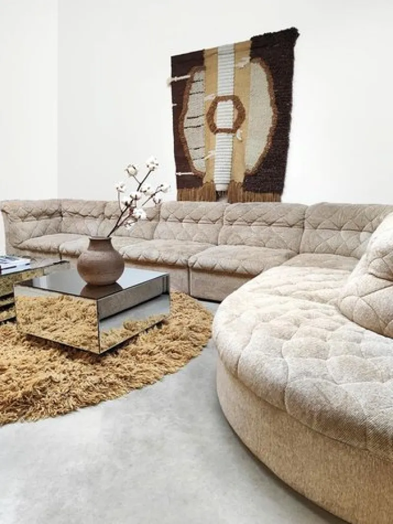 Online Pamono Vintage Ivory Beige Modular Sofa from Laauser, 1970s, Set of 7