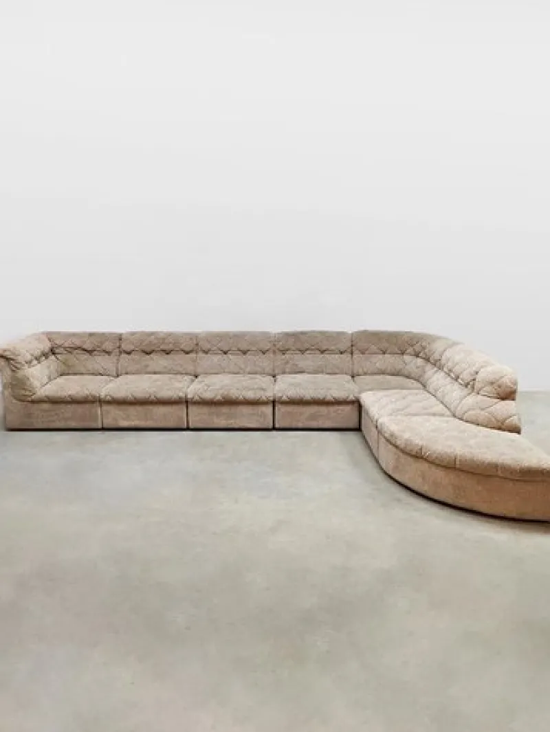 Online Pamono Vintage Ivory Beige Modular Sofa from Laauser, 1970s, Set of 7