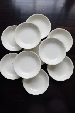 Clearance Pamono Vintage Ivory Earthenware Soup Plates by Marli Fretwork, 1980s, Set of 10