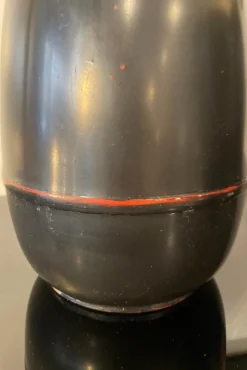 Best Pamono Vintage Japanese Black Metal Vase, 1960