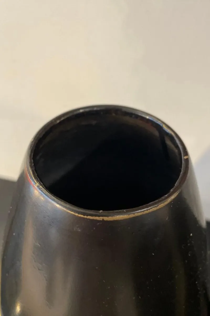 Best Pamono Vintage Japanese Black Metal Vase, 1960