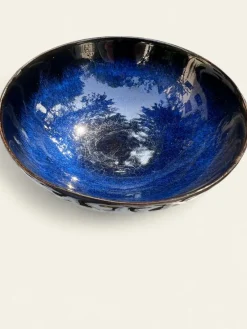 New Pamono Vintage Japanese Bowl Set in Cobalt Blue, 1970s, Set of 6