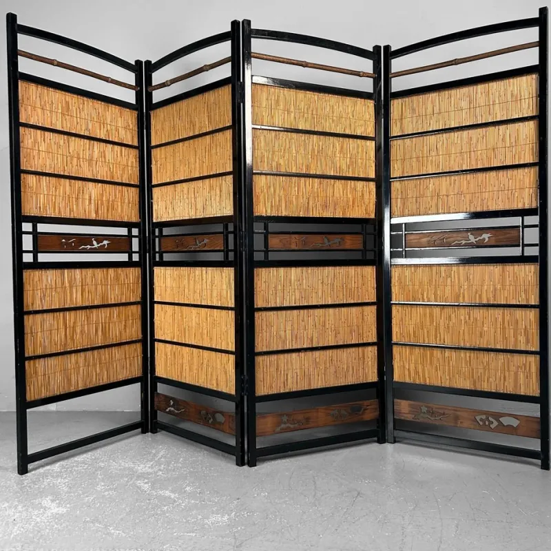 Pamono Vintage Japanese Folding Screen, 1960s> Room Dividers & Screens