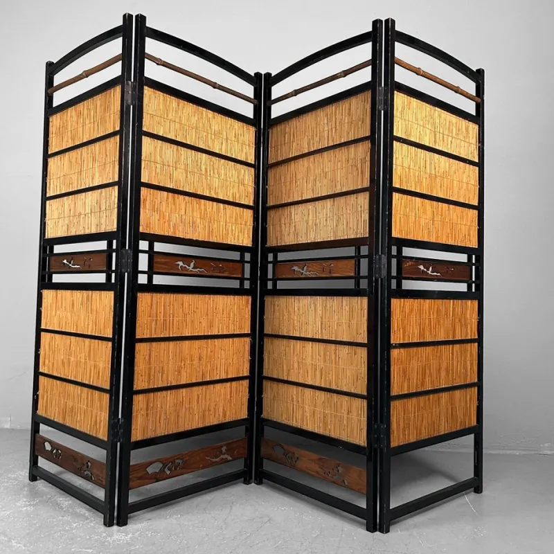 Pamono Vintage Japanese Folding Screen, 1960s> Room Dividers & Screens