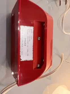 Pamono Vintage Japanese Red Copal Clock, 1970s><noscript><img width=