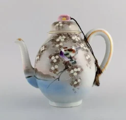 Online Pamono Vintage Japanese Tea Service in Hand Painted Porcelain, Set of 10
