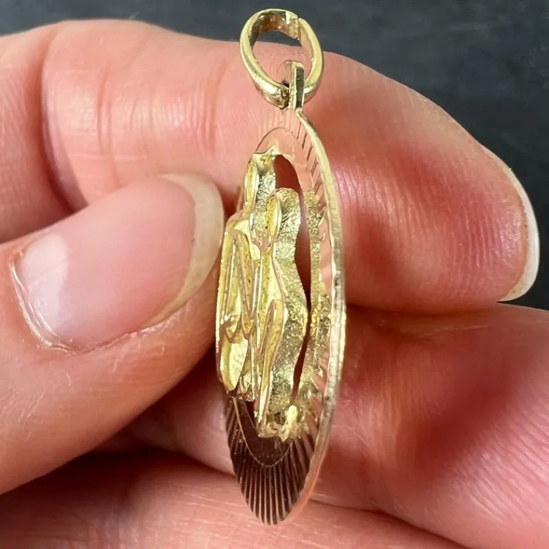 Hot Pamono Vintage 14k Yellow Gold Abstract Art Couple Pendant Medal, 1970s