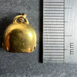 Pamono Vintage 18K Yellow Gold Cow Bell Charm Pendant, 1960s><noscript><img width=