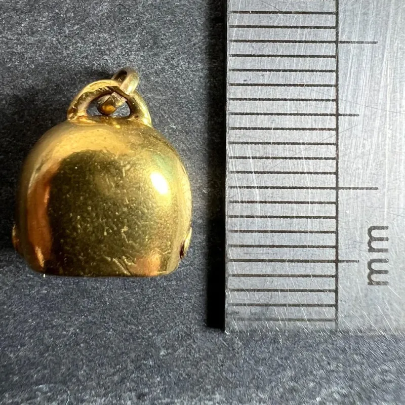 Pamono Vintage 18K Yellow Gold Cow Bell Charm Pendant, 1960s> Necklaces