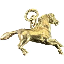 Pamono Vintage 18k Yellow Gold Horse Pony Charm Pendant, 1960s> Necklaces
